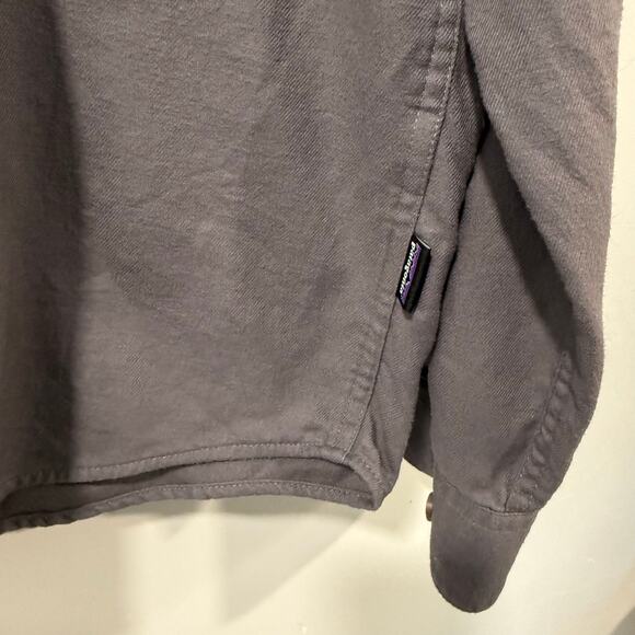 Patagonia Mens Shirt Long Sleeved Lightweight Fjord Flannel Solid Grey XXL - Picture 6 of 7
